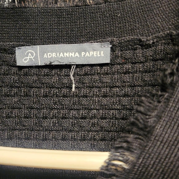 Adrianna Papell Black Textured Knit Cardigan - Picture 3 of 3